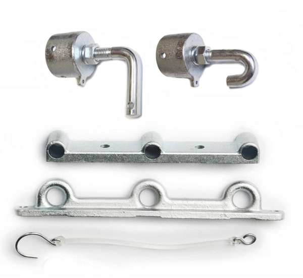 Seitenwandhalter / Trennwandhalter Sicherungs-Set 5-teilig für Pferdeanhänger